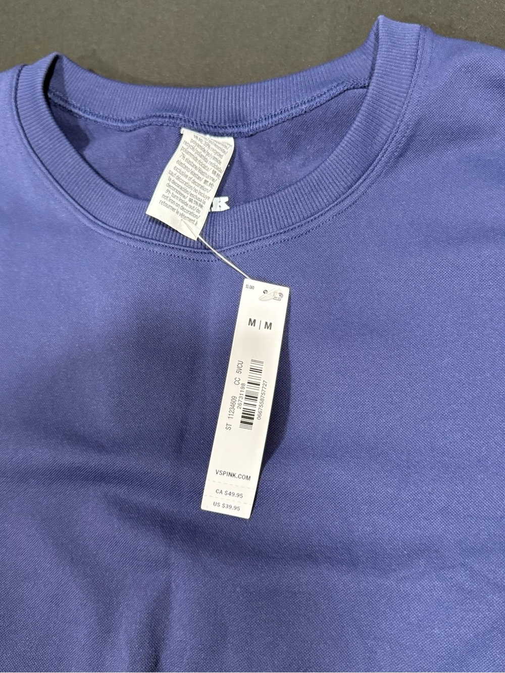 Victoria's Secret Pink Crewneck Sweatshirt in Navy